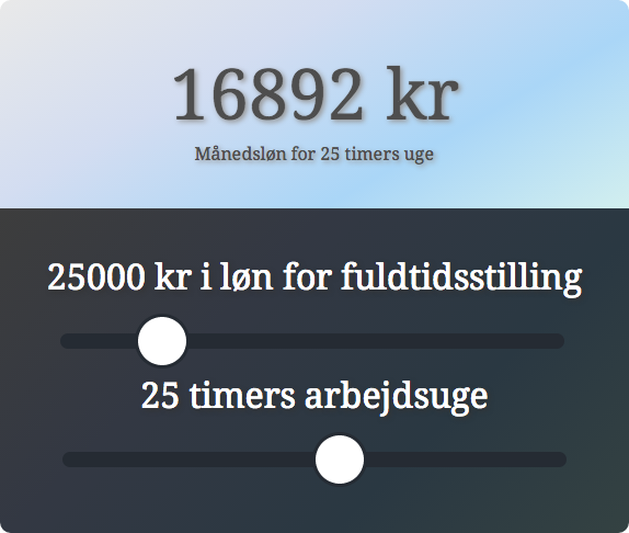 Beregn månedsløn deltidsstilling → Timer måned